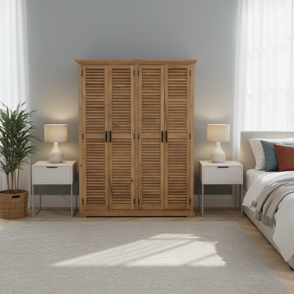 Armoire 4 portes bois massif en manguier – Paran
