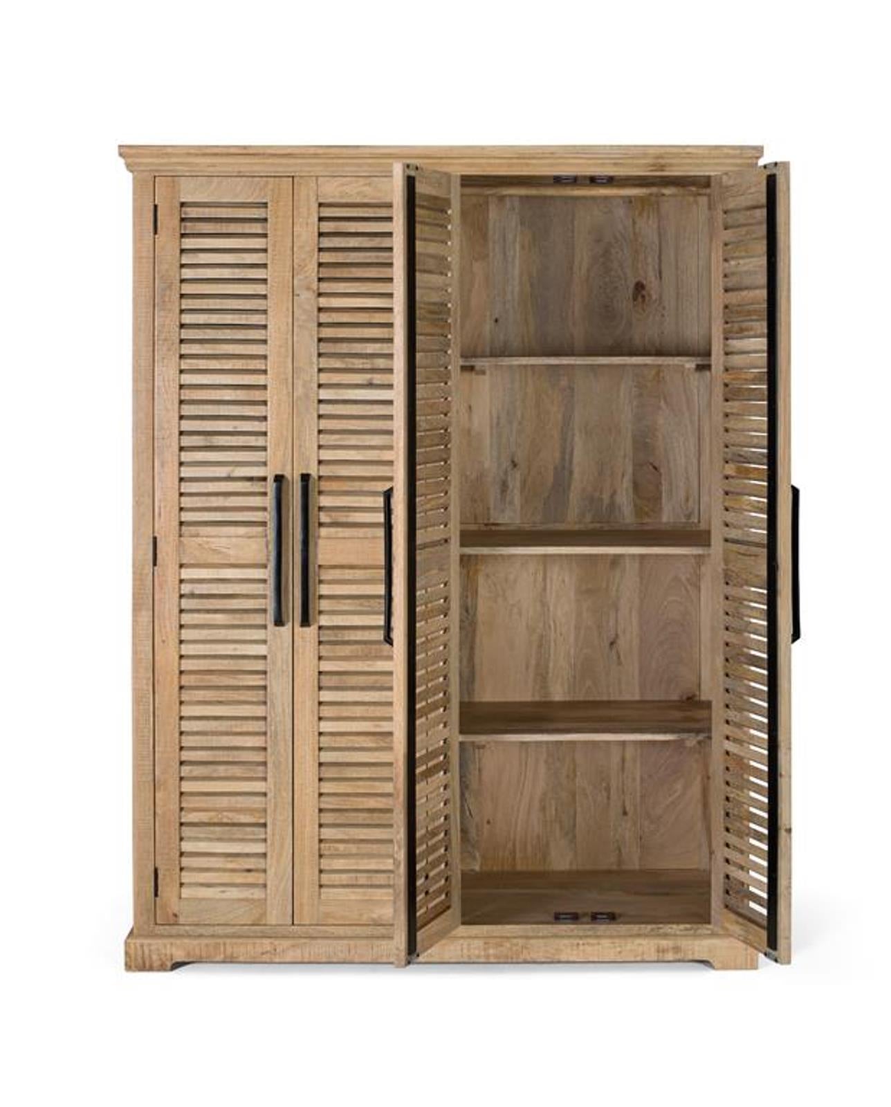 Armoire 4 portes bois massif en manguier – Paran