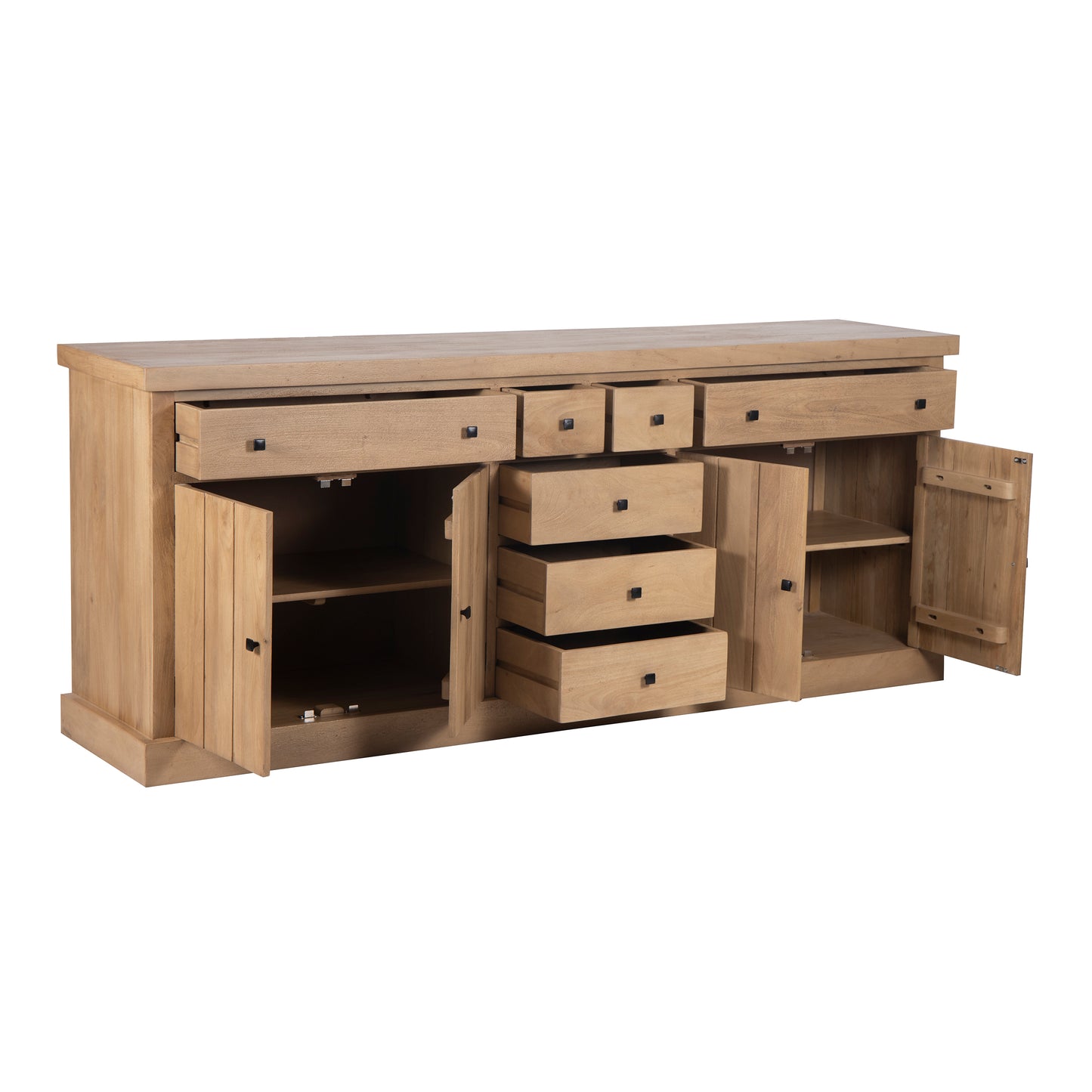 Buffet 7 tiroirs 4 portes bois massif en manguier – Scandinaves