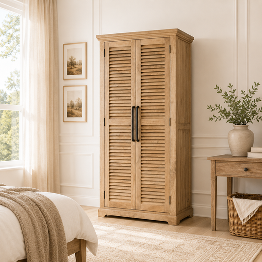 Armoire à 2 portes bois massif en manguier – Paran