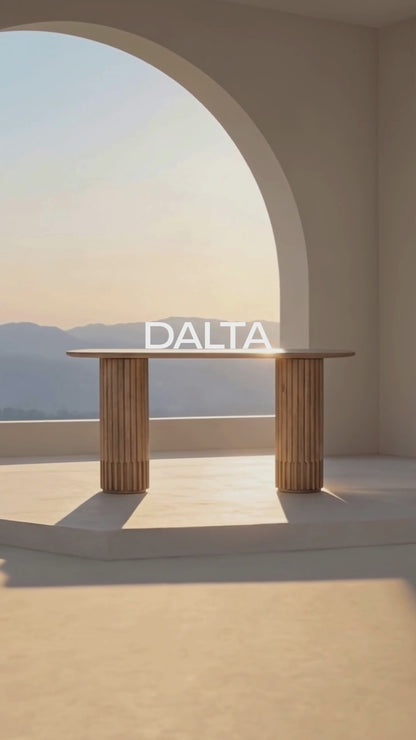 Console ovale | Chêne Dalta