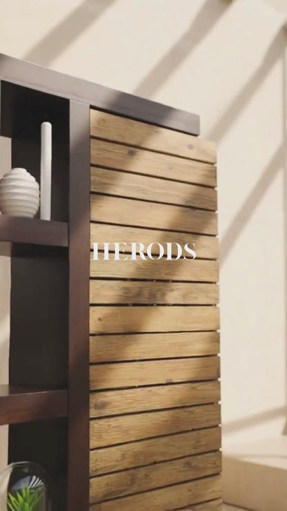 Columna de librería de madera bicolor - Bisagra izquierda | Herods Mango