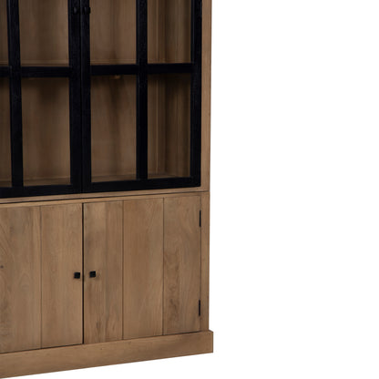 Vitrine 2x2 Portes bois massif en manguier – Scandinaves