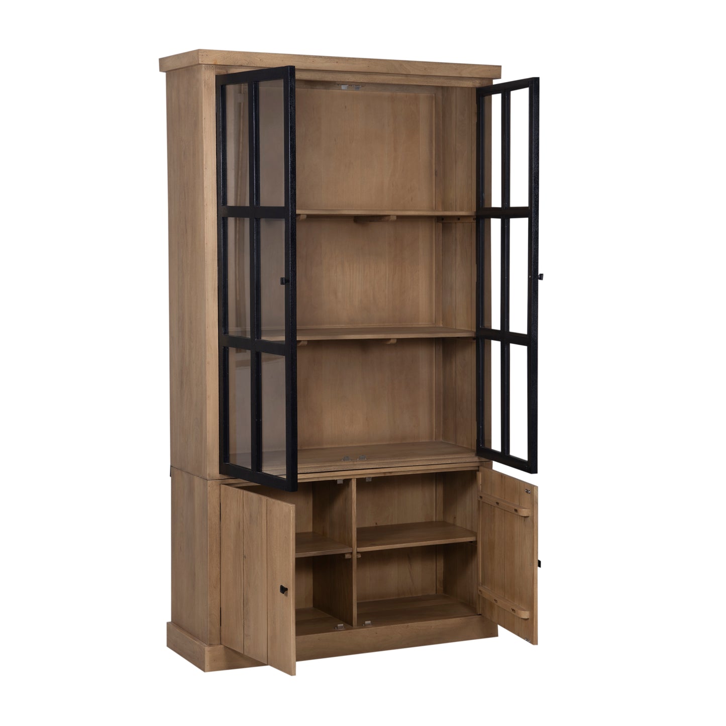 Vitrine 2x2 Portes bois massif en manguier – Scandinaves