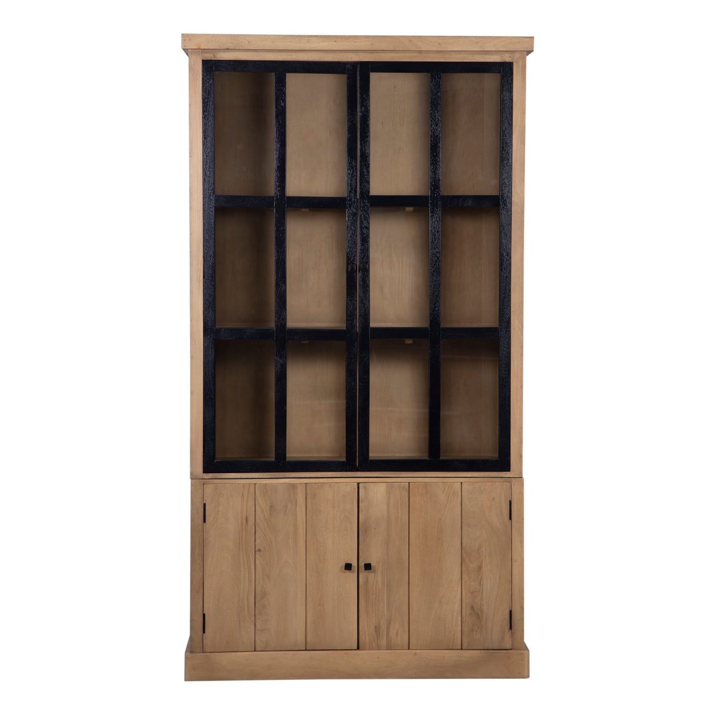 Vitrine 2x2 Portes bois massif en manguier – Scandinaves