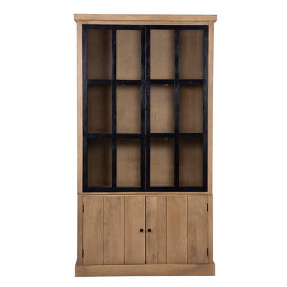 Vitrine 2x2 Portes bois massif en manguier – Scandinaves