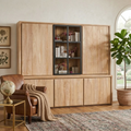 Vitrine 3x3 Portes bois massif en manguier – Scandinaves